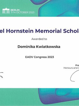 Michael Hornstein Memorial Scholarship — EADV Congress 2023, Berlin — dr Dominika Kwiatkowska